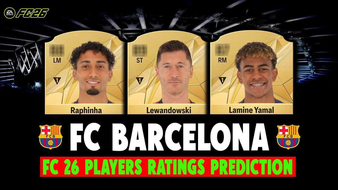 بارسلونا - EA FC 26 - ریتینگ بازیکنان - لامین یامال - پائو کوبارسی - رافینیا - روبرت لواندوفسکی - فیفا - بازی EA FC
