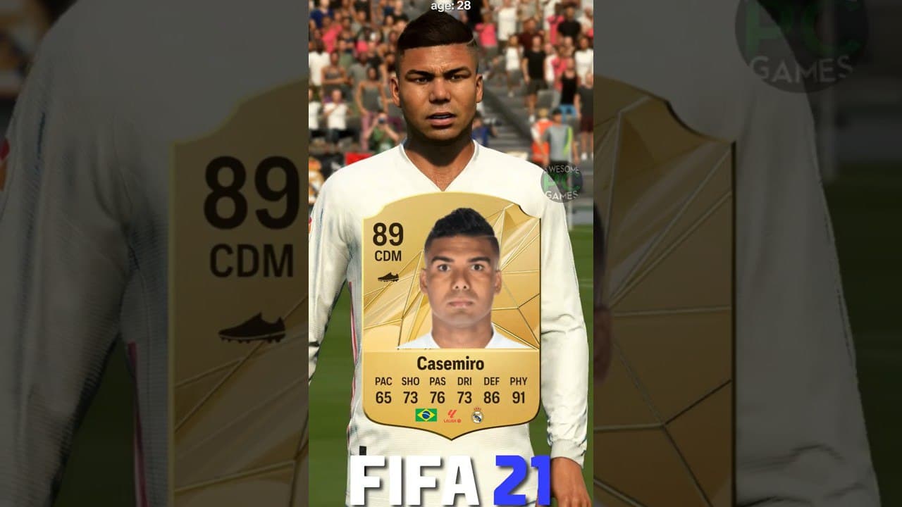 کاسمیرو - FIFA-11 - EA-FC-25 - رئالمادرید - منچستریونایتد - ریتینگ - تغییرات-ظاهری - هافبک-دفاعی - اسکن-چهره - فوتبال