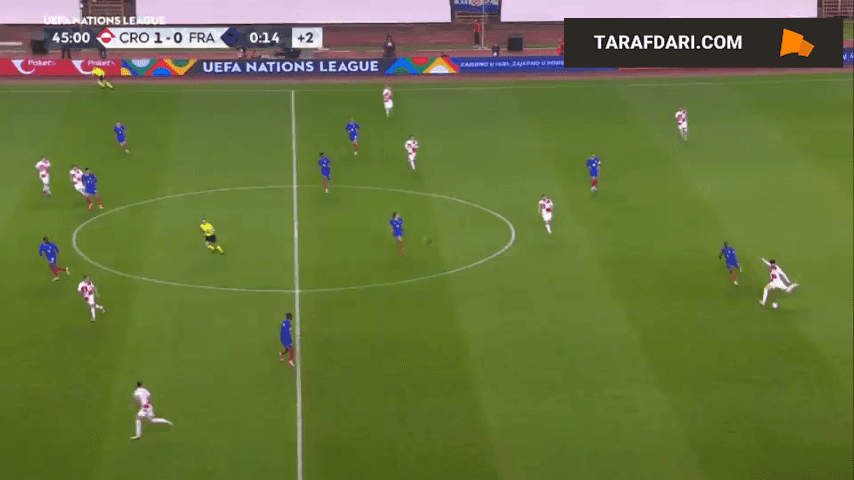گل زیبای ایوان پریشیچ به فرانسه (کرواسی 2-0 فرانسه)
