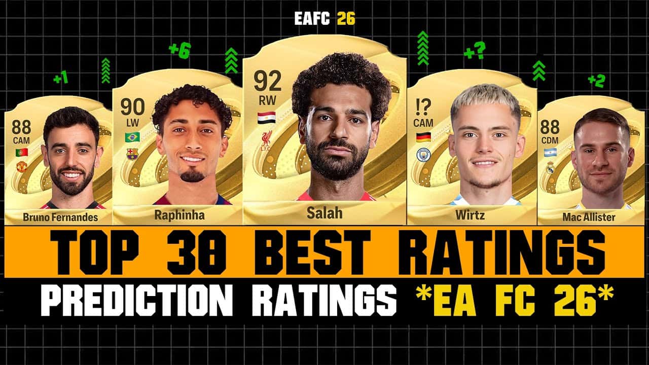 EA FC 26 - ریتینگ بازیکنان - پیشبینی ریتینگ - کیلیان امباپه - ارلینگ هالند - جود بلینگام - لیونل مسی - محمد صلاح - وینیسیوس جونیور
