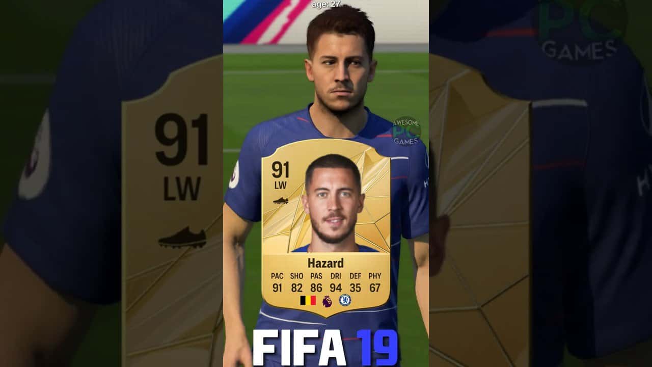 ادن-هازارد - FIFA-09 - EA-FC-25 - ریتینگ - چلسی - رئالمادرید - تغییرات-ظاهری - اسکن-چهره - فوتبال