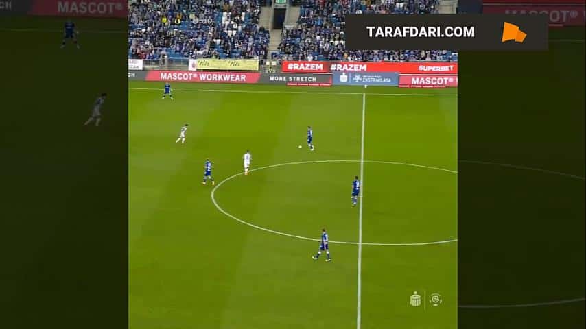 پاس گل علی قلی زاده با پیراهن لخ پوزنان مقابل نیپولومیچه (لخ پوزنان 3-0 نیپولومیچه)