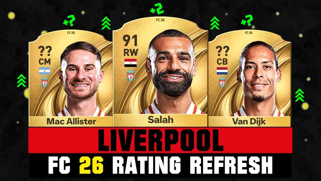 EA FC 26 – لیورپول – محمد صلاح – آلیسون بکر – داروین نونیز – ویرجیل فن دایک – ریتینگ بازیکنان – FIFA