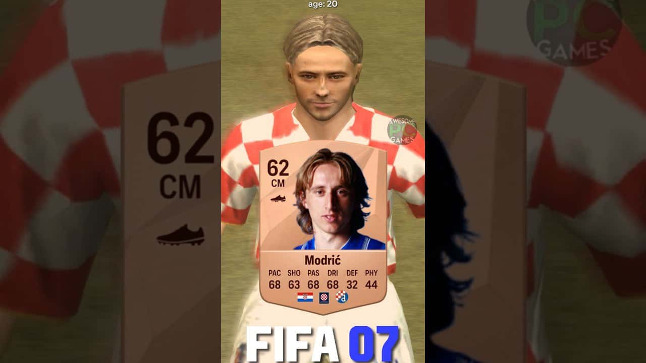 لوکا-مودریچ، FIFA-07، EA-Sports-FC-25، ریتینگ، تغییرات-ظاهری، رئال-مادرید، تاتنهام، هافبک، کروات، بازی-ویدئویی