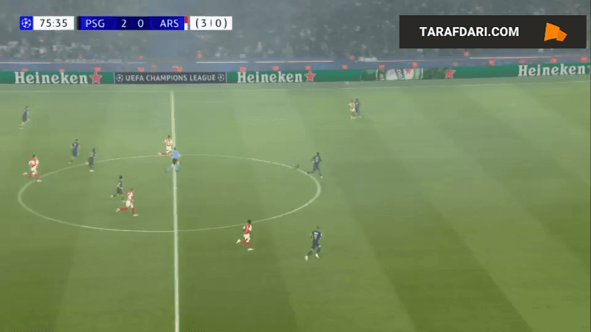 گل بوکایو ساکا به پاری سن ژرمن (پاری سن ژرمن 2-1 آرسنال)