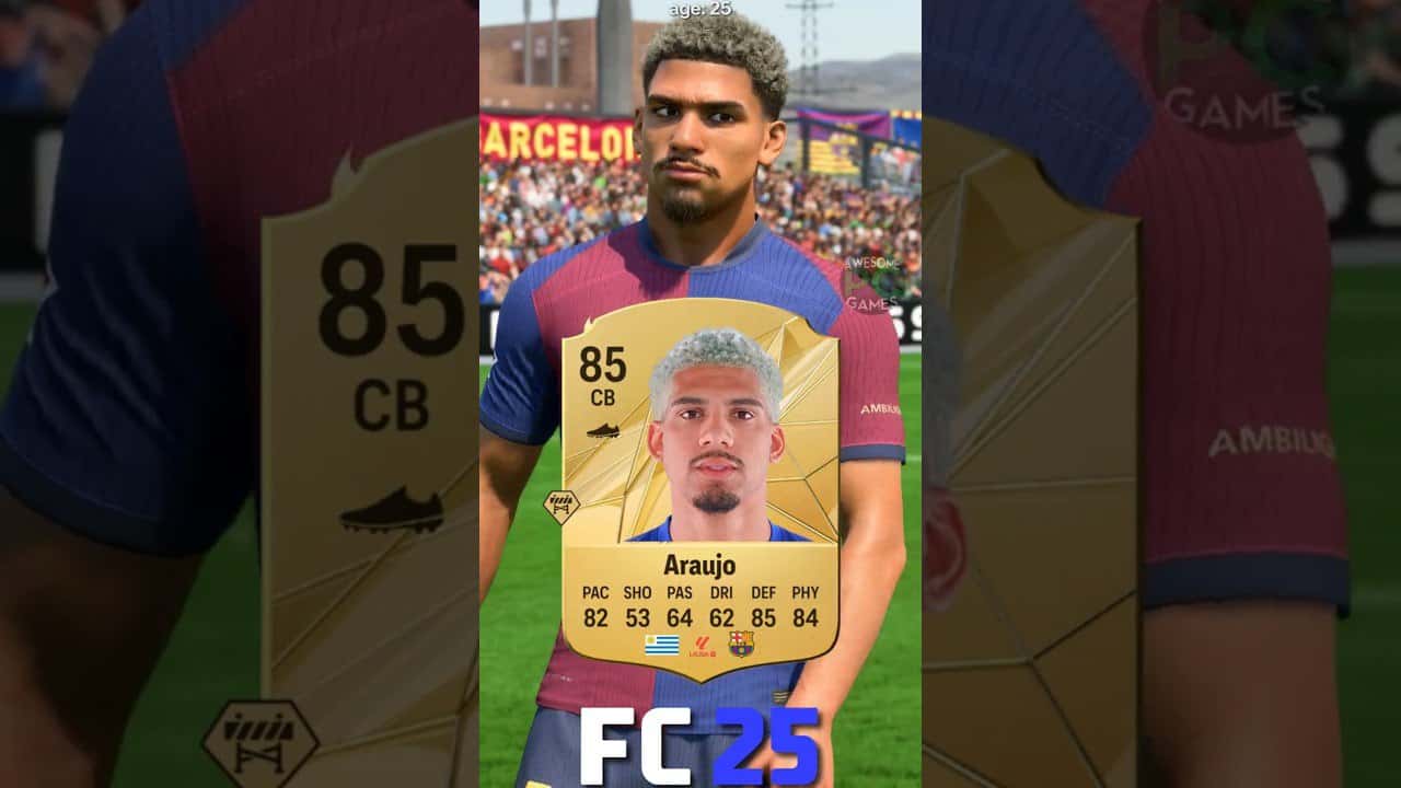 رونالد آرائوخو - FIFA 20 - EA FC 25 - ریتینگ - چهره - بارسلونا - مدافع - تغییرات گرافیکی