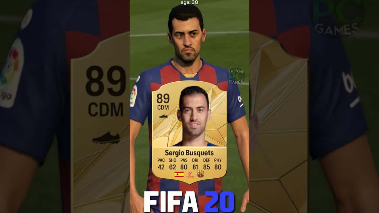 سرخیو-بوسکتس - FIFA-09 - EA-FC-25 - بارسلونا - ریتینگ - تغییرات-ظاهری - هافبک-دفاعی - اسکن-چهره - فوتبال - پاس-دقیق