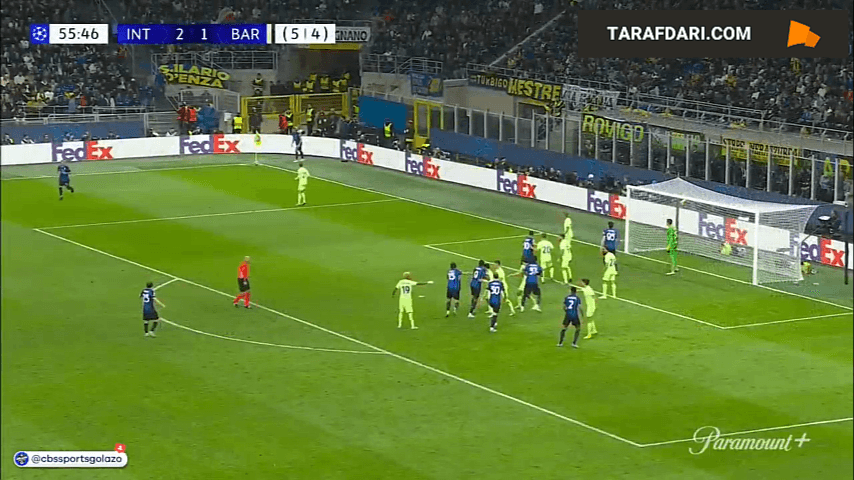 سوپرواکنش دیدنی یان زومر مقابل ضربه اریک گارسیا (اینتر 2-1 بارسلونا)