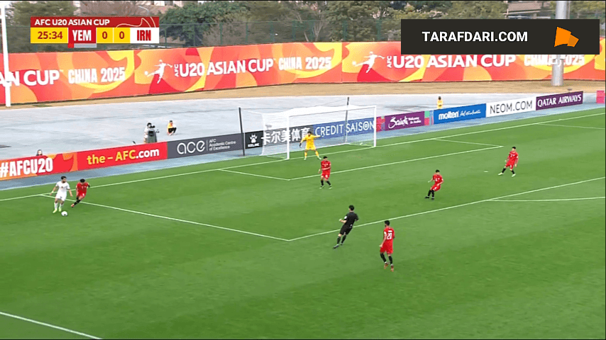 گل تماشایی ابوالفضل زمانی به یمن در جام ملتهای جوانان آسیا (یمن 0-1 ایران)