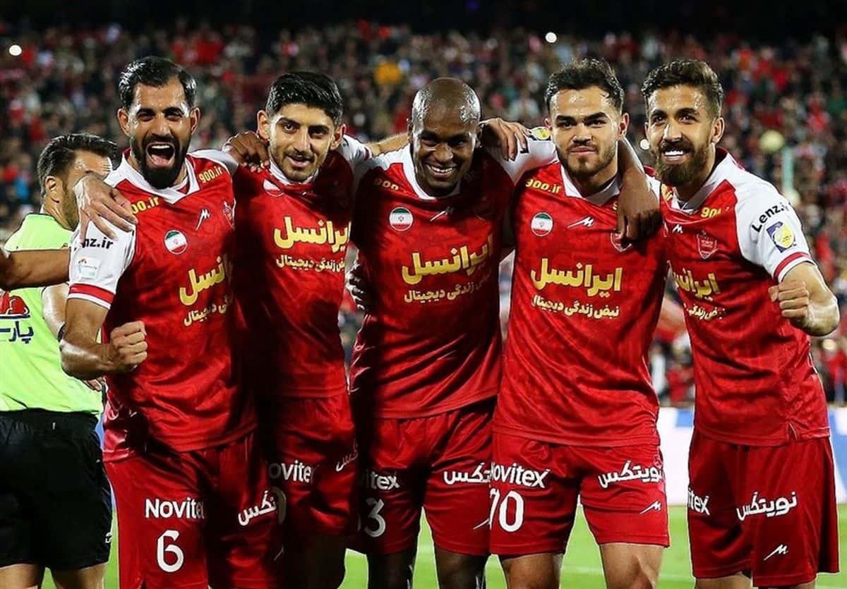 شادی بازیکنان پرسپولیس مقابل پیکان