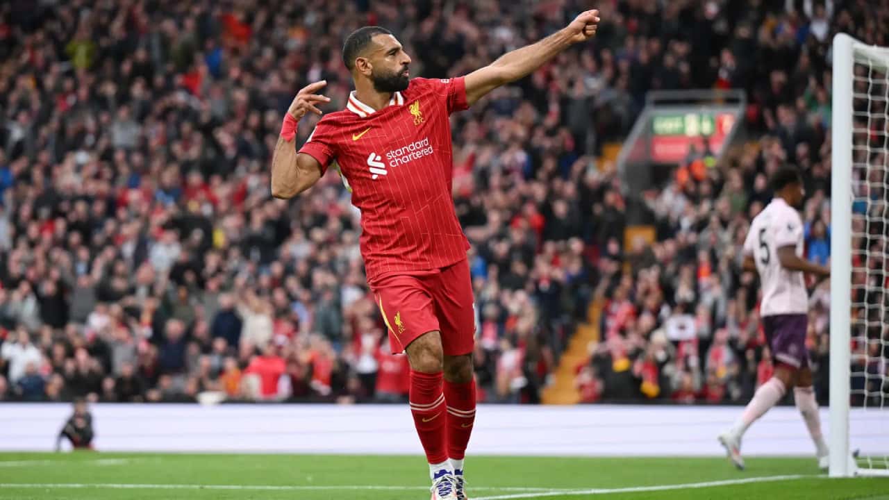 شادی پس از گل محمد صلاح