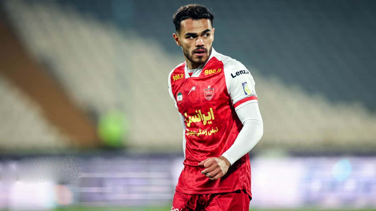 گل دوم پرسپولیس به خیبر توسط اوستون اورونوف (خیبر 1-2 پرسپولیس)