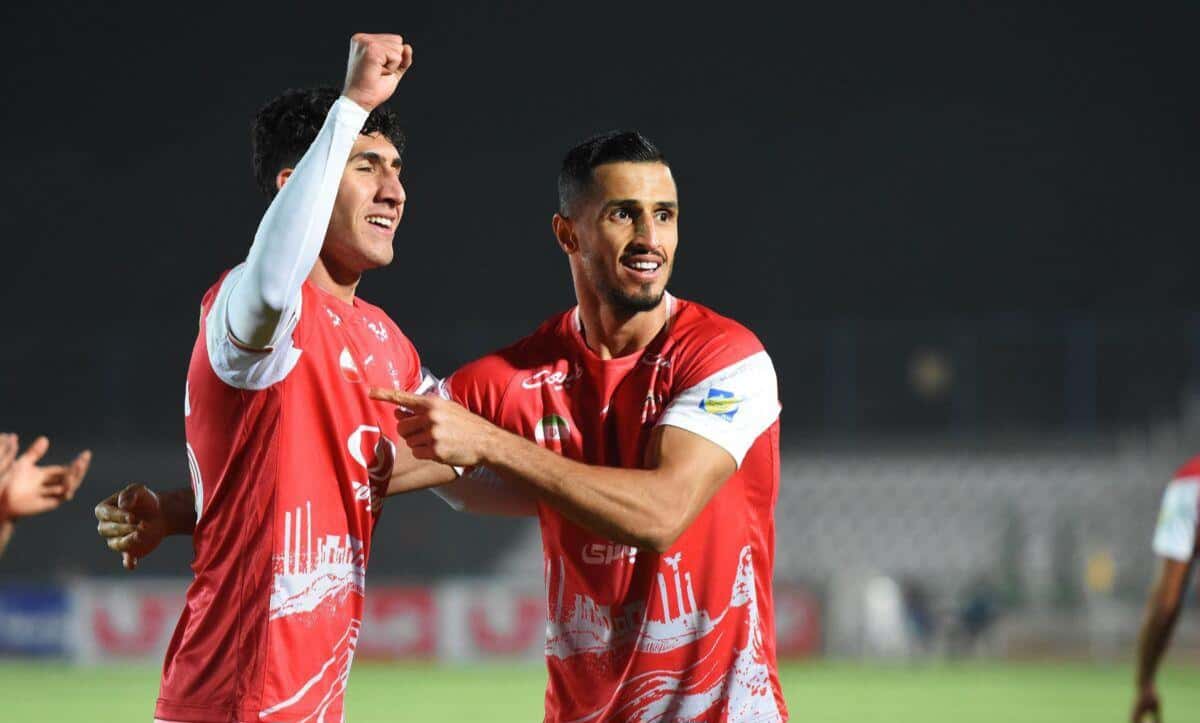 گل دوم پرسپولیس به هوادار توسط یعقوب براجعه (پرسپولیس ۲-۰ هوادار)
