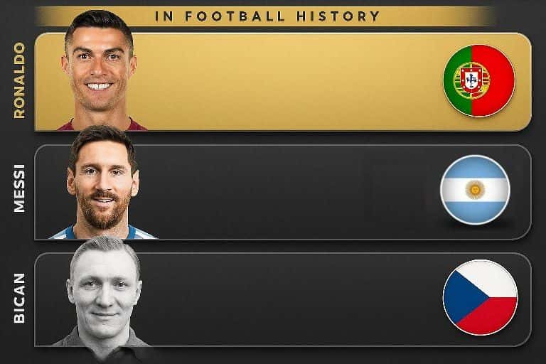 کریستیانو رونالدو، لیونل مسی، رتبهبندی برترین گلزنان تاریخ