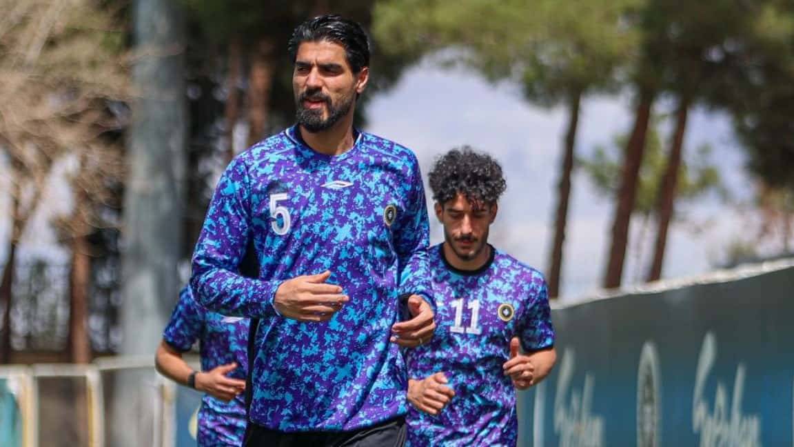 رضا اسدی و جواد آقایی پور در تمرینات سپاهان