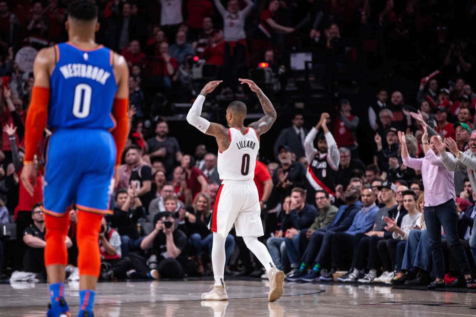 پورتلند تریل بلیزرز - اکلاهما سیتی تاندر - moda center - بسکتبال nba