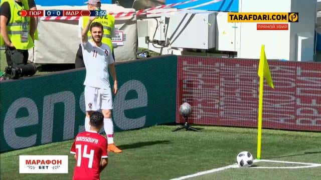 گل کریستیانو رونالدو به مراکش (پرتغال 1-0 مراکش)