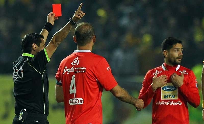 پرسپولیس-لیگ برتر-کارت قرمز