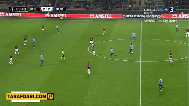 گل زیبای هاکان چالهان اوعلو به دودلانژ (میلان 3-2 دودلانژ)