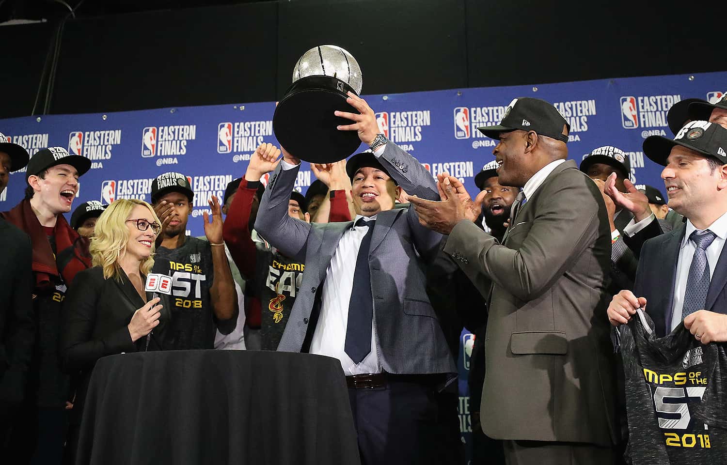 پلی آف NBA-فینال کنفرانس شرق-تایرن لو-جی آر اسمیت-لبران جیمز-جف گرین-جیسون تیتم-تری روزیر-بوستون سلتیکس
