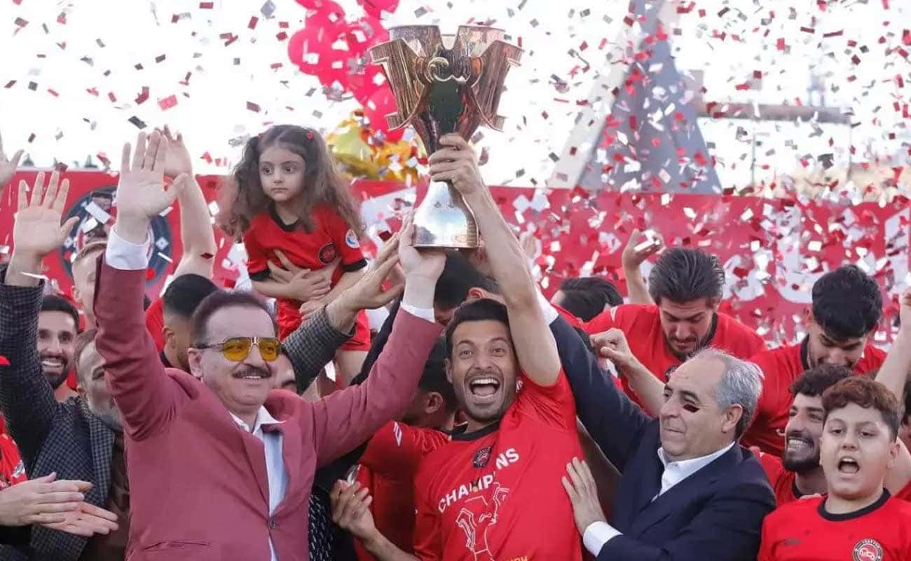 جشن قهرمانی تراکتور در لیگ برتر - شجاع خلیل زاده - محمدرضا زنوزی