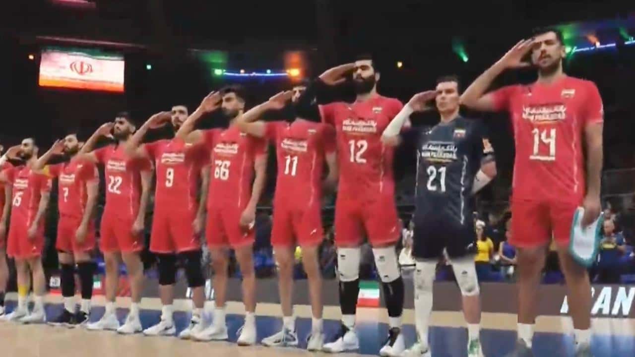 احترام نظامی تیم ملی والیبال ایران در لیگ ملتهای والیبال ۲۰۲۵