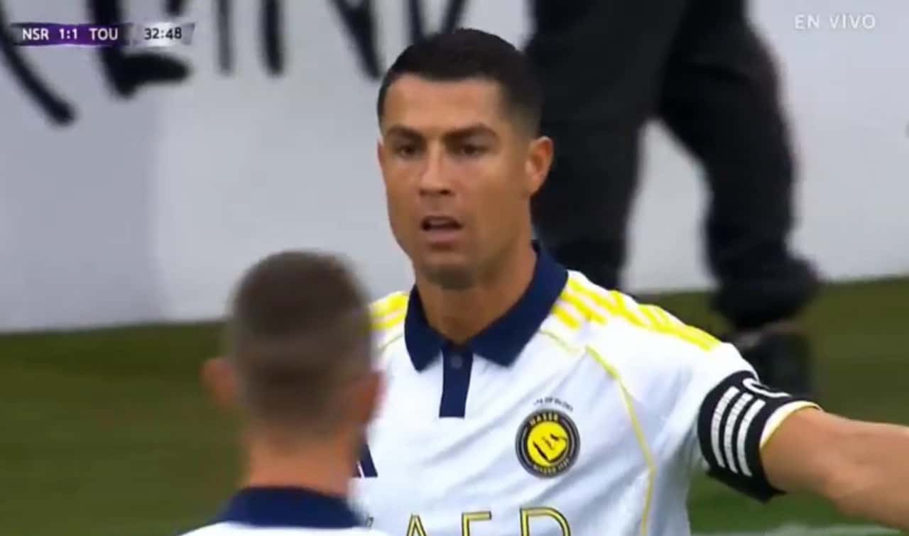 گل کریستیانو رونالدو مقابل تولوز در دیدار دوستانه (النصر 1-1 تولوز)