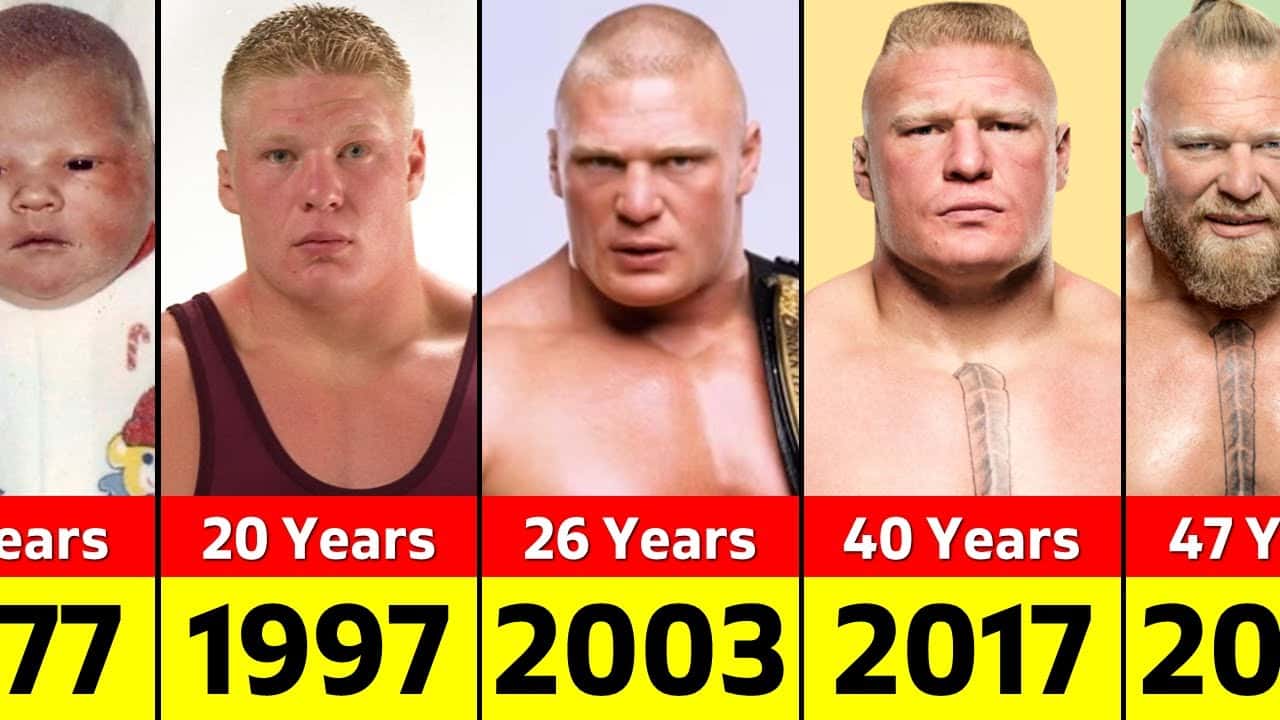 عکسهای براک لزنر از 1 تا 47 سالگی - تحول بدنی براک لزنر - براک لزنر WWE UFC - Brock Lesnar before after - سیر تحول ستارههای کشتی کج - عکسهای قدیمی براک لزنر
