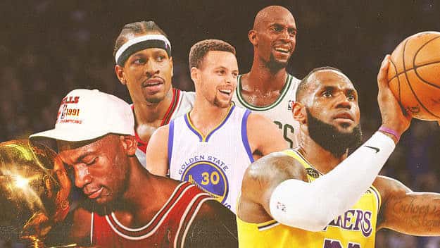 بسکتبال NBA | بهترین لقب تاریخ - لبران جیمز - استفن کری - مایکل جردن