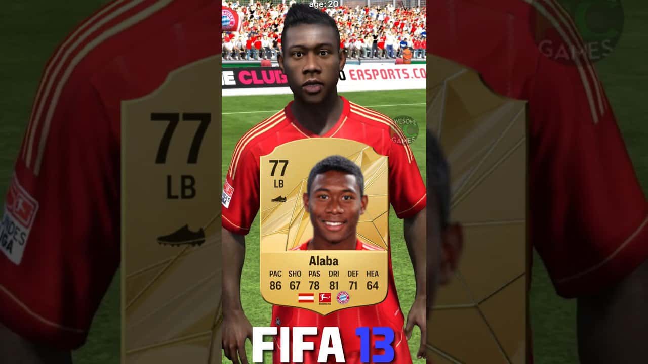 داوید آلابا – FIFA 13 – EA FC 25 – ریتینگ بازیکنان – بایرن مونیخ – رئال مادرید – تغییرات چهره – مدافع اتریشی – بازیهای فیفا