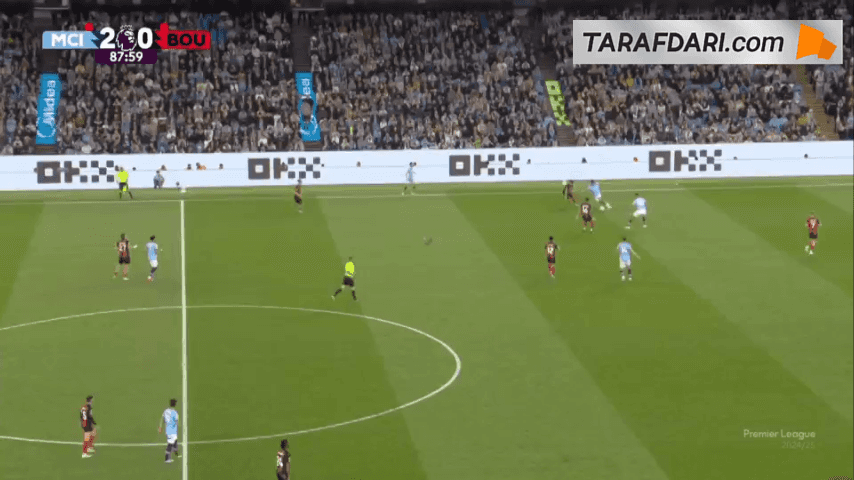 گل زیبای نیکو گونزالس به بورنموث (منچسترسیتی 3-0 بورنموث)
