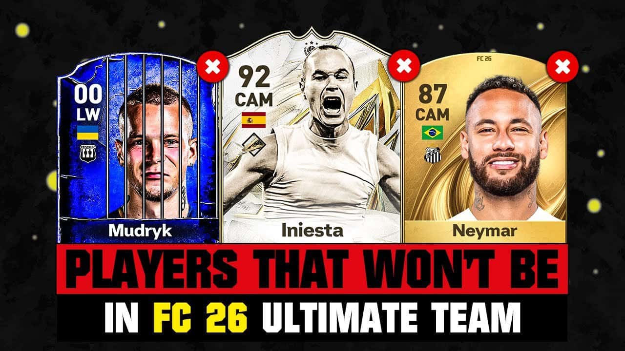 ریتینگ بازیکنان EA FC 26 - بازیکنان غایب EA FC 26 - ریتینگ نیمار EA FC - ریتینگ اینیستا EA FC - ریتینگ راموس EA FC - خداحافظی بازیکنان از EA FC - لیست بازیکنان حذفشده EA FC