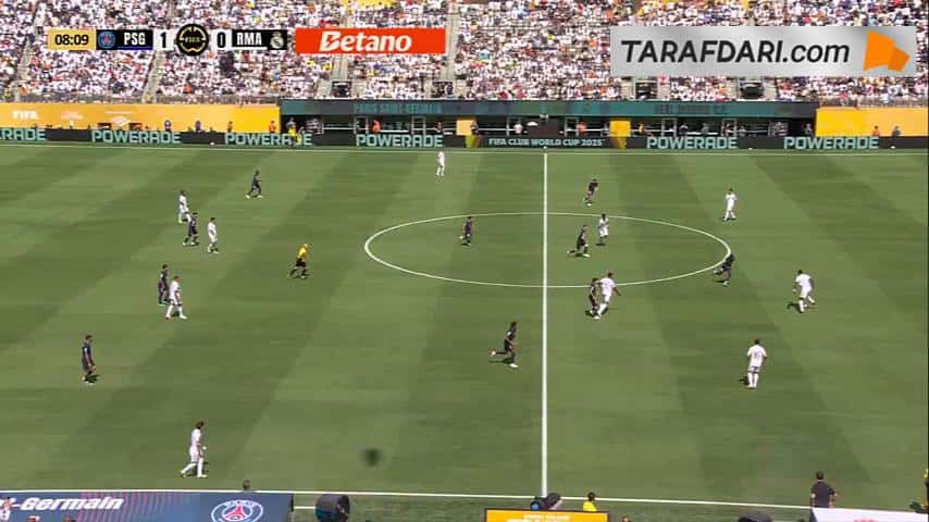 گل عثمان دمبله به رئال مادرید روی اشتباه باورنکردنی آنتونیو رودیگر (پاری سن ژرمن 2-0 رئال مادرید)