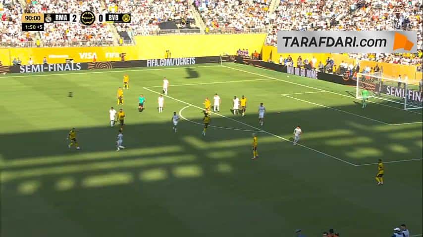 گل مکسیمیلیان بیر به رئال مادرید (رئال مادرید 2-1 دورتموند)