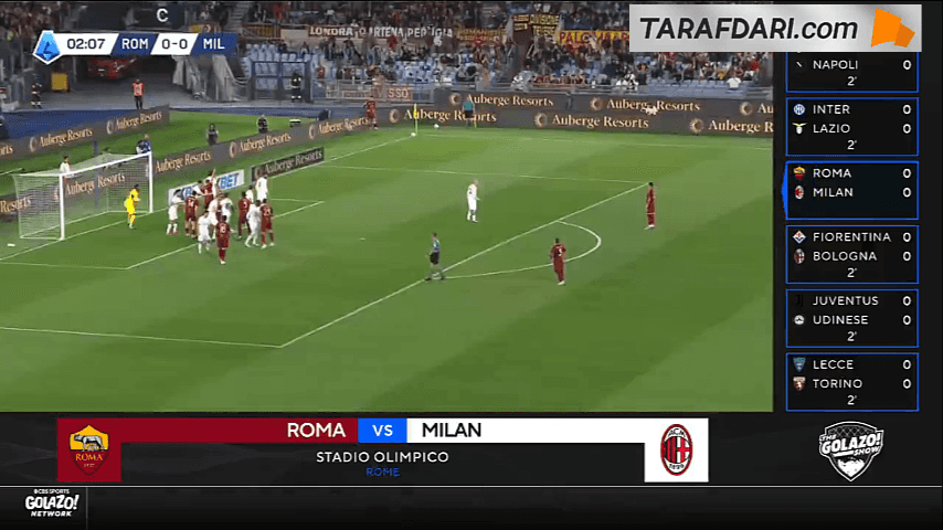 گل جانلوکا مانچینی به میلان (آاس رم 1-0 میلان)