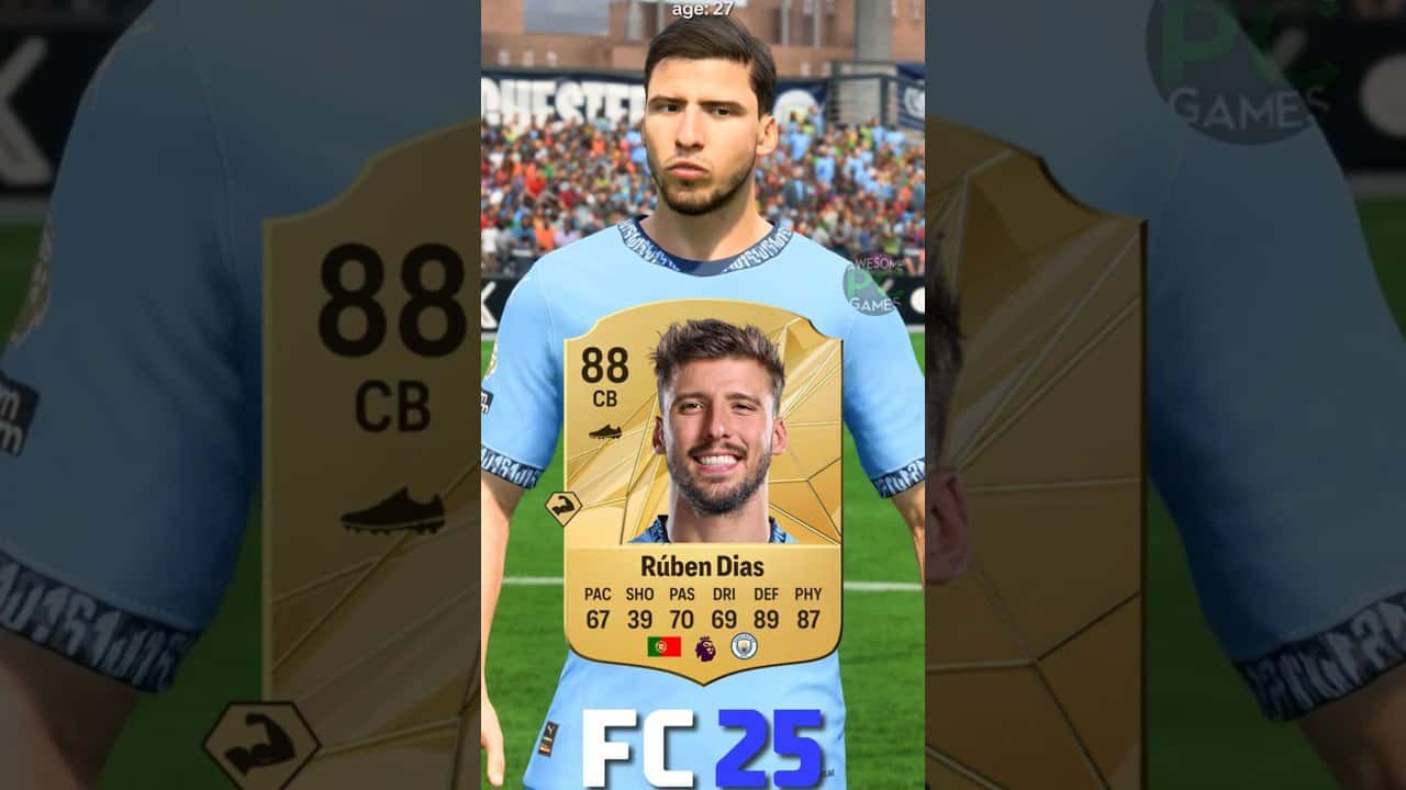 روبن دیاز – FIFA 18 – EA FC 25 – مقایسه ریتینگ – تغییرات چهره در فیفا – منچسترسیتی
