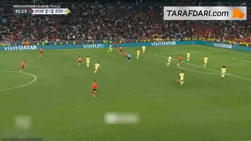 فرصتسوزی نلسون سمدو مقابل دروازه اسپانیا (پرتغال 2-2 اسپانیا)