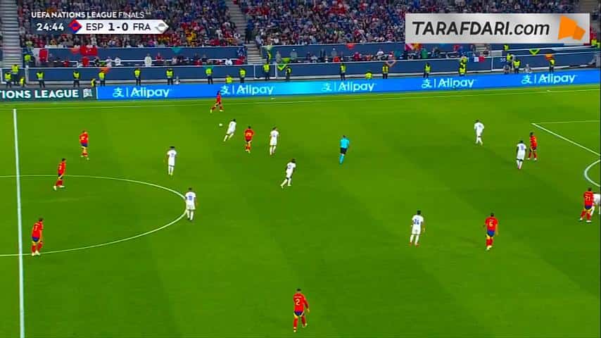 گل میکل مرینو به فرانسه (اسپانیا 2-0 فرانسه)