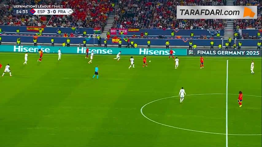 گل پدری به فرانسه (اسپانیا 4-0 فرانسه)