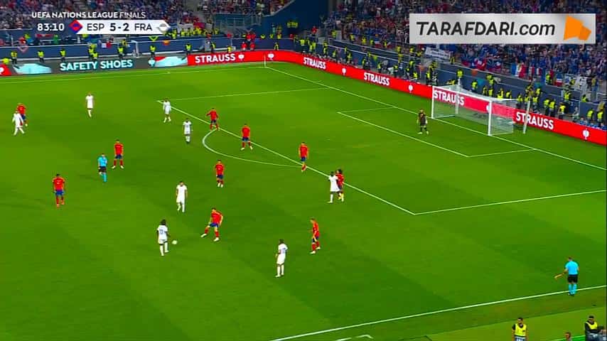 گل به خودی دنی ویویان مقابل فرانسه (اسپانیا 5-3 فرانسه)