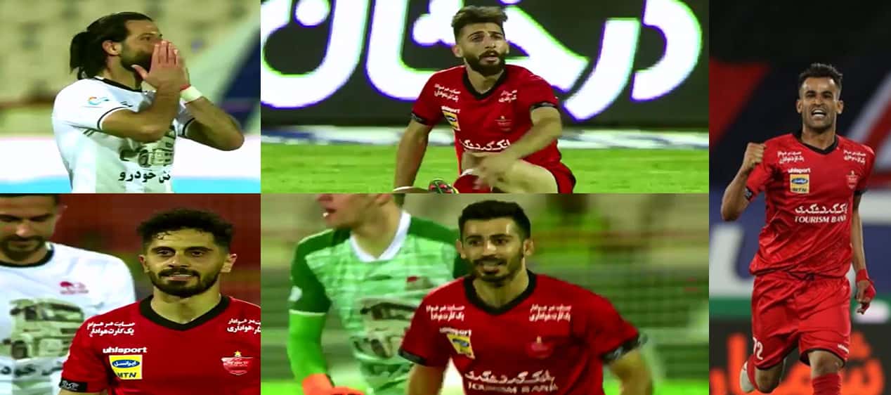 عیسی آل کثیر، محمد عباس زاده، احسان پهلوان، مهدی عبدی و امید عالیشاه - پرسپولیس و تراکتور - 1400