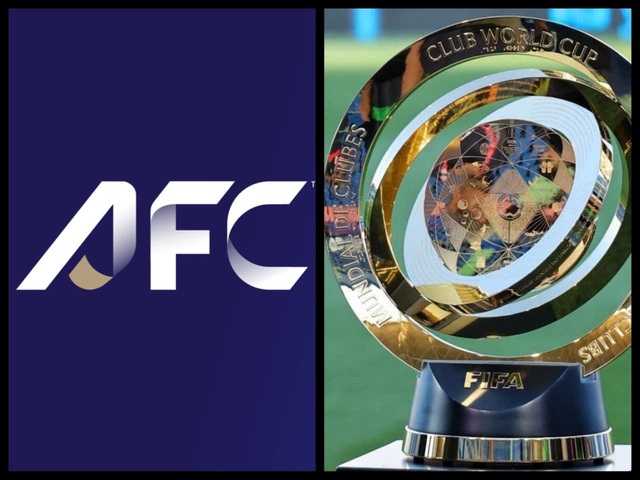 عکس از کاپ قهرمانی جام جهانی باشگاهها و لوگوی AFC