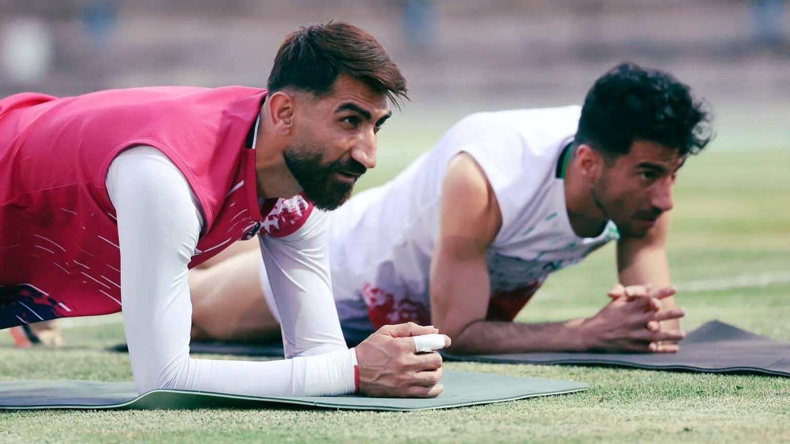 عکس از علیرضا بیرانوند و مهدی شیری در تمرینات پرسپولیس