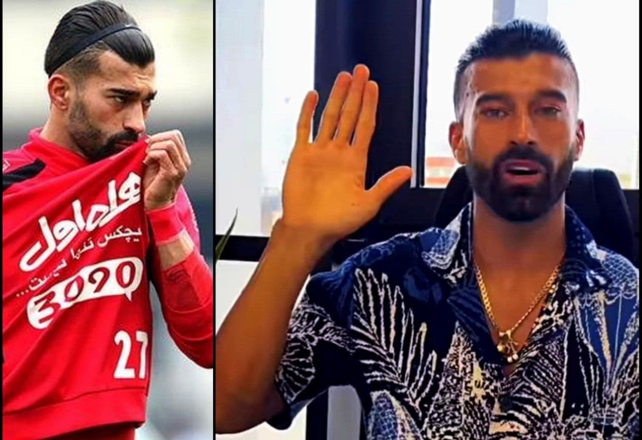 عکس از رامین رضاییان با بوسه بر لوگوی پرسپولیس و شرافت استقلال
