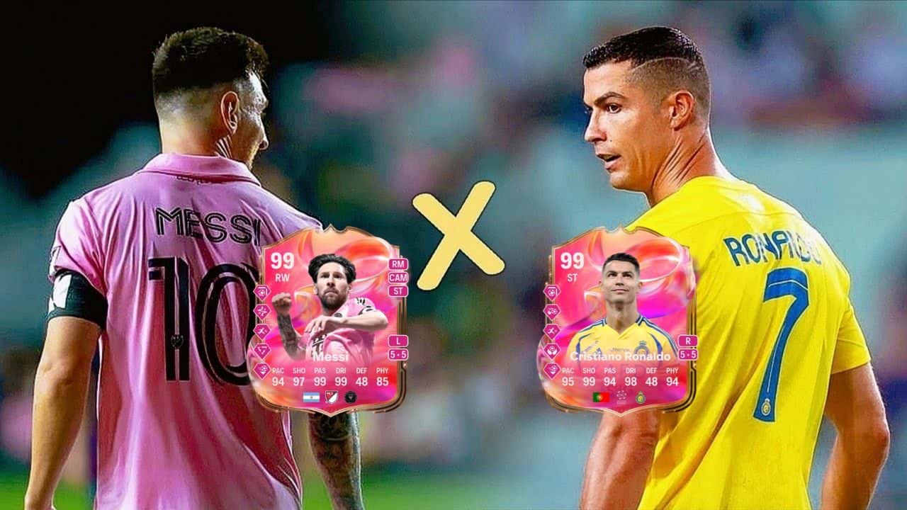 ریتینگ های کریستیانو رونالدو و لیونل مسی در بازی EA FC 26