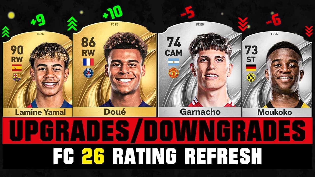 لامین یامال، دزیره دوئه، ریتینگ بازیکنان جوان در EA FC 26