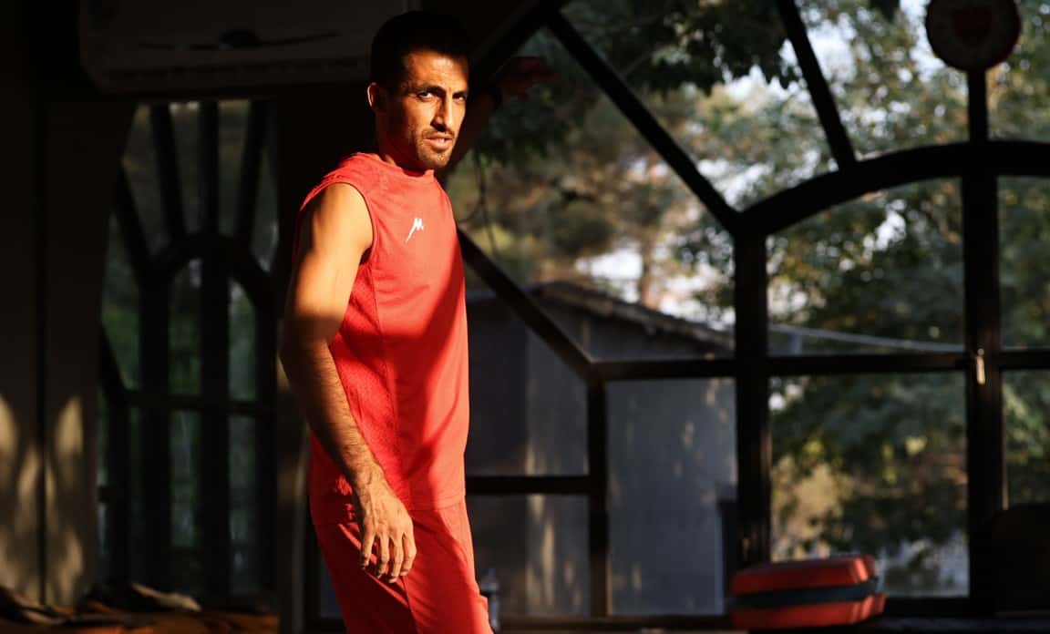 وحید امیری مهاجم پرسپولیس تهران - تمرینات آمادگی پرسپولیس - لیگ برتر ایران