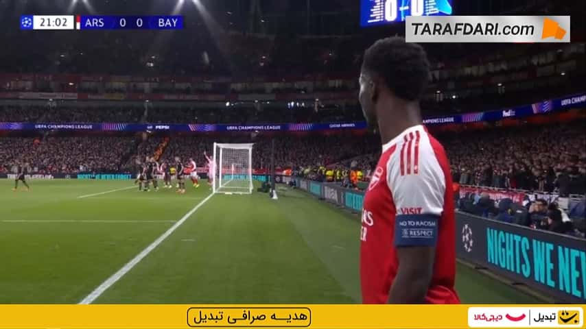باز هم کرنر و باز هم گل؛ گل یورین تیمبر به بایرن مونیخ (آرسنال 1-0 بایرن مونیخ)