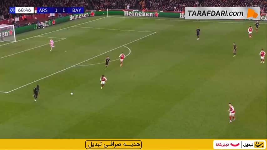 گل نونی مادوئکه به بایرن مونیخ (آرسنال 2-1 بایرن مونیخ)