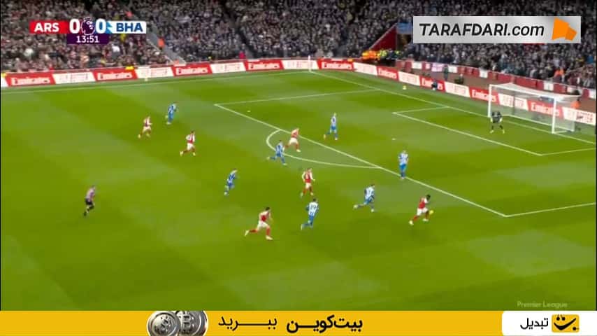 گل زیبای مارتین اودگارد به برایتون (آرسنال 1-0 برایتون)